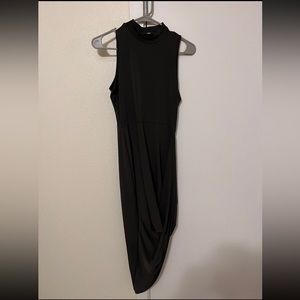 olive fitted midi dress